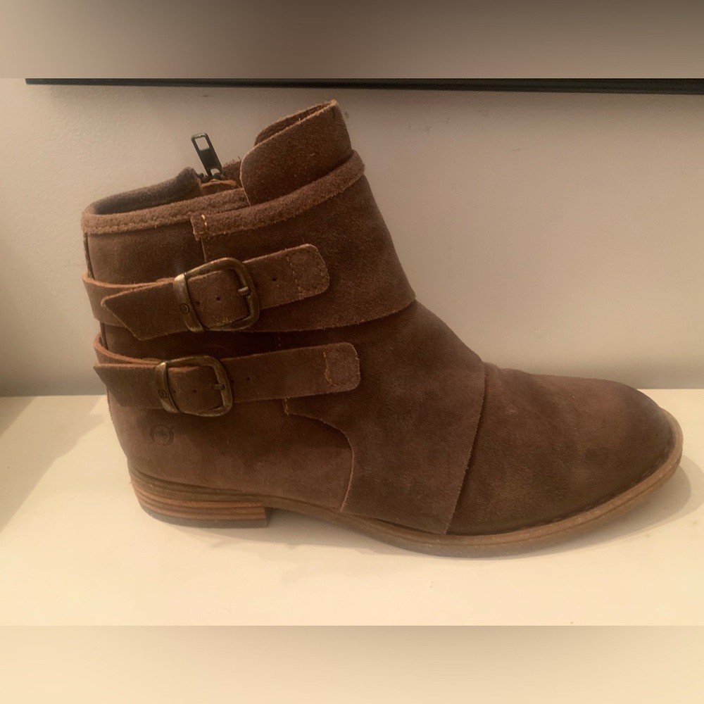Born Moraga Brown Leather Ankle Boots Women's Size 9 40.5